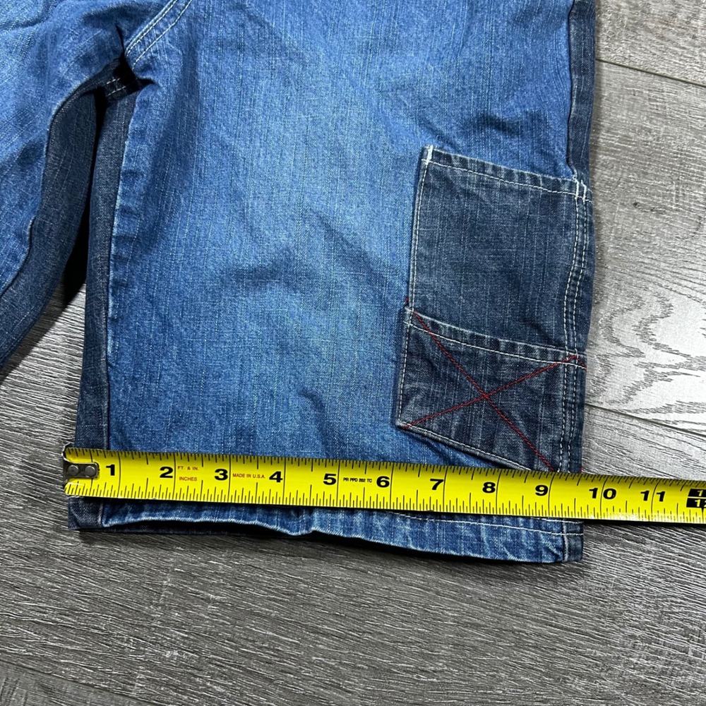Joe Boxer Boys Denim Cargo Shorts Size 12 Blue Embroidered Pockets - Picture 5 of 7